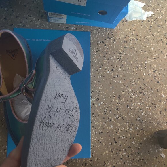 John Fluevog Lazybone shoes size 13 W 11M New - Picture 4 of 4